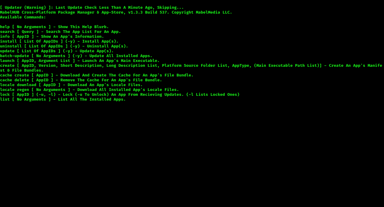 MabelHUB Help Blurb